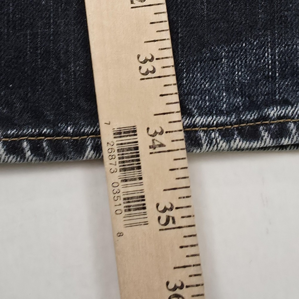 American Eagle Jeans Mens 34x34 Dark Wash Straight Leg Distressed Denim Casual - Picture 8 of 10